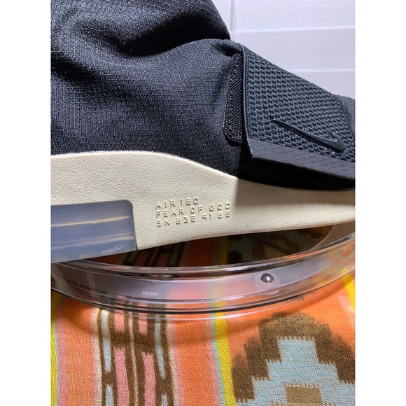 Nike Air 180 Fear of God 8.5 Black Slip-on Adhesive Strap Sneakers Tennis Shoes main image 11